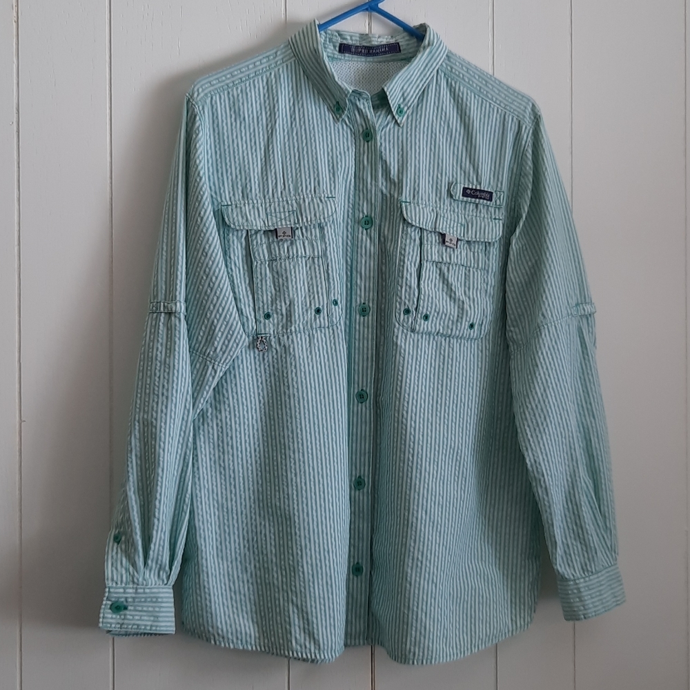 Columbia super Bahama  ladies LG fishing shirt